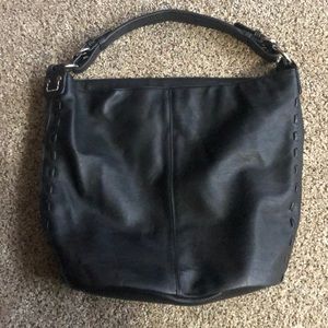 Black leather purse